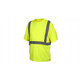 Pyramex Safety RTS2110NP T-Shirt - Hi-Vis Lime - No Pocket ANSI Type R Class 2