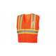 Pyramex Safety RVHL2720BR Safety Vest - Hi-Vis Orange with 5 Point Break ANSI Type R Class 2