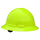 Radians QHR6-GREEN-HV 6 Pt Ratchet Full Brim Hard Hat Green HV