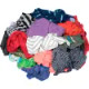 5100-50 T-Shirt Rags, Multicolored, Multi-Fabric, 50 lb/Box