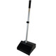 Janico 1085 Black Lobby Dust Pan with Aluminum Handle