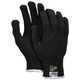 MCR Safety 9366BKS DuPont Kevlar string knits, plain shell, black 7 gauge, regular weight, Black PVC dots on both sides