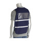 PIP 302-0500 ANSI Type R Class 2 Two-Tone Eleven Pocket Surveyors Vest with Solid Front and Mesh Back Yellow
