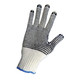 Global Glove S65D2BW - White Polyester/Cotton Dotted Gloves