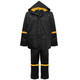 Global Glove R6400 - FrogWear - Three Piece Premium Nylon/PVC Black Rain Suit