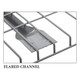 Worldwide Material Handling ND4846F3FA254046S00P 48" D X 46" W Flared Channel Grey Waterfall Wire Mesh Deck 2500 Lb Capacity