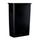 Janico 1023BK 23 Gal. Slim Jim Rectangular Garbage Can Black