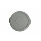 Janico 1044-02GY 44 Gal. Round Garbage Container Lid Grey