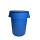 Janico 1044BL 44 Gal. Round Garbage Container Blue