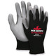 MCR Safety 96695XS Latex Free, 15- Gauge Black Nylon Shell, Gray PU Palm and Fingers