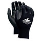 MCR Safety 9669S 13 Gauge Black Nylon Shell, Black PU PalmÂ and Fingers