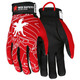 MCR Safety MR100M MCR Safety Multi-Task, Black synthetic leather palm & fingers, hook & loop closure, red back
