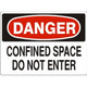Safehouse Signs D-083323 Confined Space Do Not Enter - Danger Sign, 7X10, Plastic (.040)
