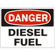 Safehouse Signs D-110424 Diesel Fuel - Danger Sign, 7X10, Adhesive Vinyl