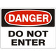 Safehouse Signs D-111031 Do Not Enter - Danger Sign, 10X14, Aluminum (.040)
