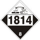 Safehouse Signs DOT-18144 1814 Potassium Hydroxide Solution - Class 8 Placard, 10.75, Adhesive Vinyl
