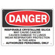 Safehouse Signs D-RCS33 Respirable Crystalline Silica May Cause Cancer - Silica Danger Sign, 10X14, Plastic (.040)