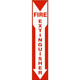 Safehouse Signs G4-26314 Fire Extinguisher Red On Wht Down Arrow, 20X4, Adhesive Vinyl