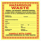 Safehouse Signs HW-96914 Hazardous Waste Federal Law Prohibits... Handle With Care, 6X6, Adhesive Vinyl