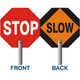 Safehouse Signs PL-24R Stop Slow Paddle Sign - 72 Inch Wooden Handle, 24”, Aluminum (.040) Egp Reflective