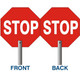 Safehouse Signs PS-17R Stop Stop Paddle Sign - 10 Inch Wooden Handle, 18”, Aluminum (.040) Egp Reflective