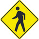 Safehouse Signs W11-2ARA22 Pedestrian Crossing Symbol - Warning Traffic Sign, 30X30, Aluminum (.080) Egp Reflective