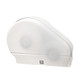 Palmer RD0024-03F Single 9" Jumbo Tissue Dispenser w/ 2 1/4" Stub & 3 3/8" Adaptors White Translucent
