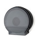Palmer RD0026-02F Single 9" Jumbo Tissue Dispenser w/ 2 1/4" Stub & 3 3/8" Adaptors Black Translucent