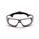 Pyramex SBG10680DT Crossovr Indoor/Outdoor Mirror Anti-Fog Lens with Black and Gray Frame Glasses Safety Glasses