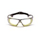 Pyramex SGL10610DT Crossovr Clear H2X Anti-Fog Lens with Gray and Lime Frame Glasses Safety Glasses