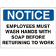 Safehouse Signs N-160824 Adhesive Vinyl, 7X10, Returning To Work  Notice Sign
