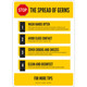 Safehouse Signs GV-22223 Plastic, 7X10, Stop The Spread Of Germs - Germ And Virus Prevention Sign