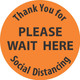 Safehouse Signs PFFDPWH Please Wait Here PeopleFlow Social Distancing Anti-Slip Vinyl Floor Decal