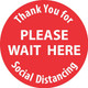 Safehouse Signs PFFSPWH Please Wait Here PeopleFlow Social Distancing Anti-Slip FlexiStick Floor Decal