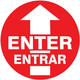 Safehouse Signs PFFD-34 Enter/Entrar With Arrow PeopleFlow Anti-Slip Vinyl Floor Decal