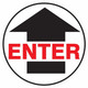 Safehouse Signs PFFS-24 Enter With Arrow PeopleFlow Anti-Slip FlexiStick Floor Decal