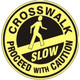 Safehouse Signs FD-43 Crosswalk Proceed With Caution Slow Person Walking Floor Decal