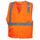Pyramex Safety RVHL2020 Safety Vest - Type R Class 2 Hi-Vis Orange