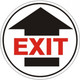 Safehouse Signs FD-25 Exit Up Arrow Floor Decal, 17", Anti-Slip
