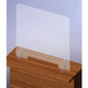 Rack'EM 3120 Free Standing Acrylic Sneeze Guard, 24" X 32", 3" X 12" Opening
