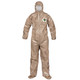 Lakeland C4T165T ChemMax 4 Plus Tan Coverall - Respirator Fit Hood/Boots/Boot Flaps