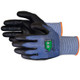 Superior Glove S13TAFGPU TenActiv Glove, Blue High Performance Fibers, Black Polyurethane Palm Coated, ANSI Cut Level A5