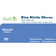 WellCare WNB30 Powder Free 3 Mil Blue Disposable Nitrile Gloves