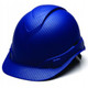 Pyramex Safety HP44122 Ridgeline Hard Hat Graphite Blue Cap Style 4 Pt Ratchet Suspension