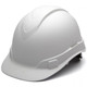 Pyramex Safety HP44116 Ridgeline Cap Style Matte White Graphite Pattern 4 Pt Ratchet Hard Hat