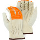 Majestic Glove 1554HVO Goatskin Drivers Glove with Hi-Viz Cloth Fingers