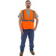 Majestic Glove 75-3202 Hi-Viz Mesh Vest, ANSI 2