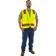 Majestic Glove 75-3221 Hi-Viz Surveyors Vest w DOT Striping, ANSI 2