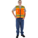Majestic Glove 75-3236 Hi-Viz Heavy Duty Vest w DOT Striping, ANSI 2