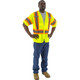 Majestic Glove 75-3301 Hi-Viz Mesh Vest with DOT Striping, ANSI 3